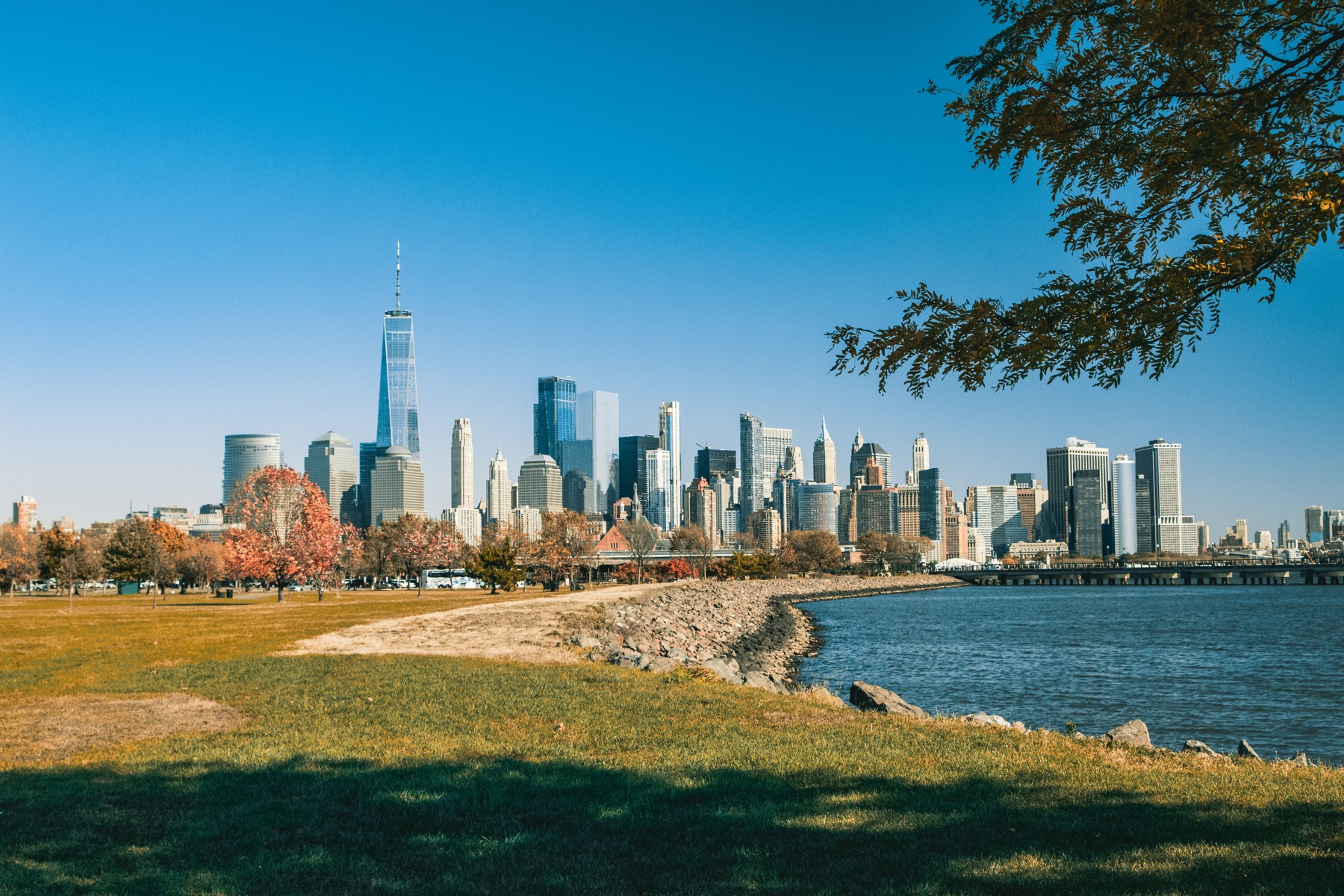 Lower Manhattan skyline across the Hudson